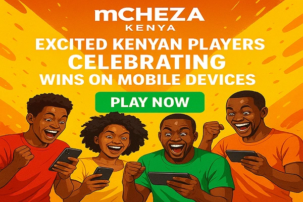 Kenyan players celebrating wins on mCHEZA Kenya platform